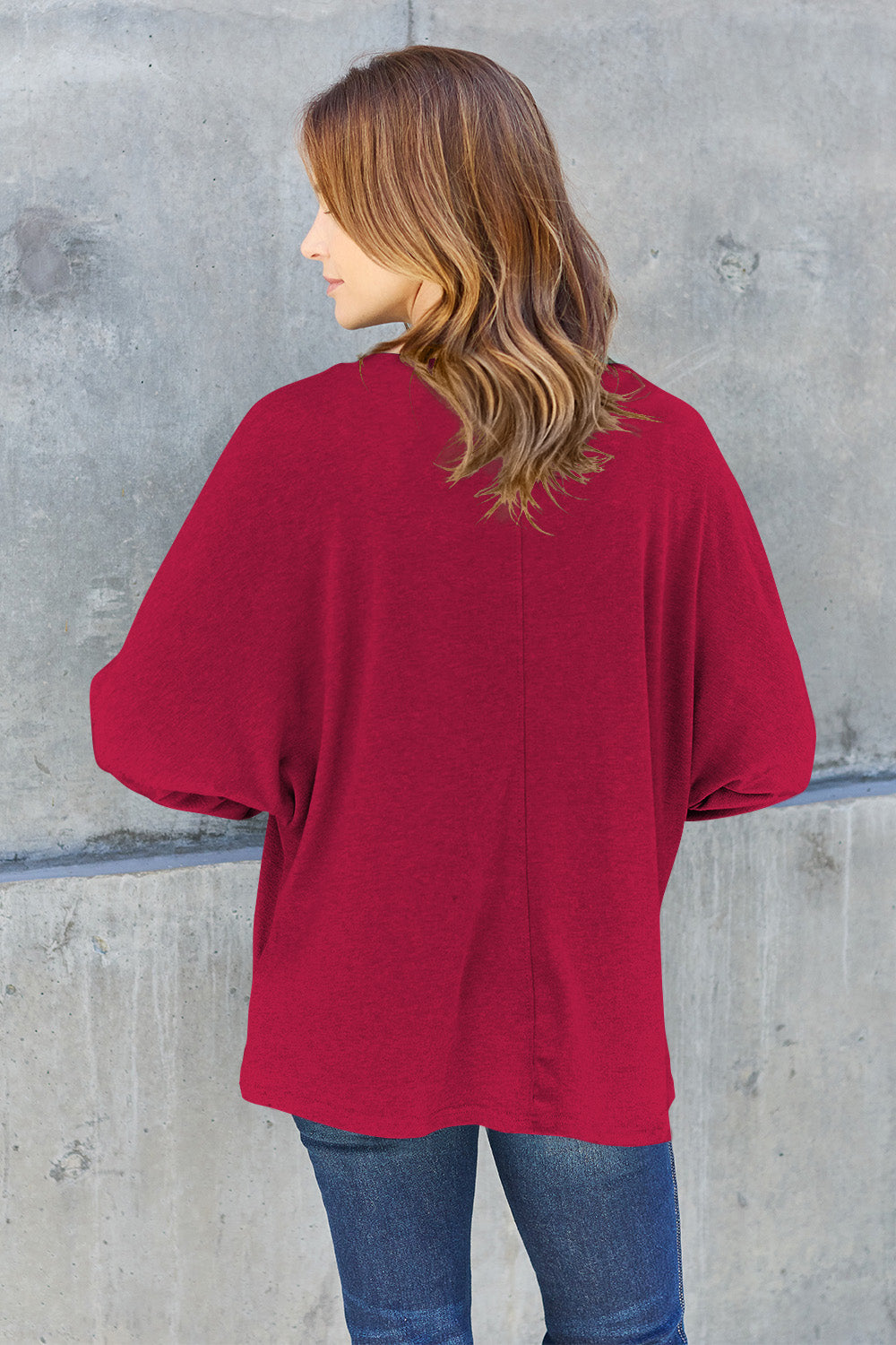 Riley - T-shirt à manches longues et col rond taille complète pour femme