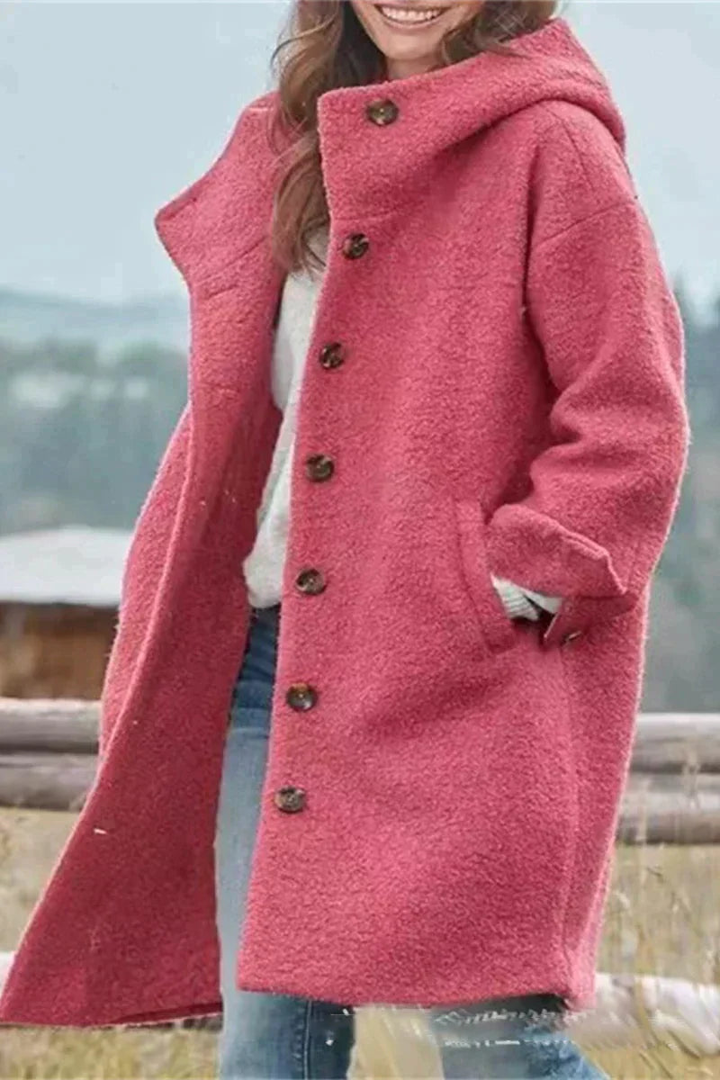 Manteau long en laine élégant - Maéva