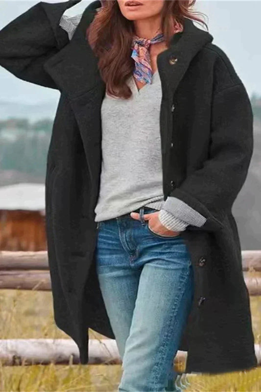 Manteau long en laine élégant - Maéva