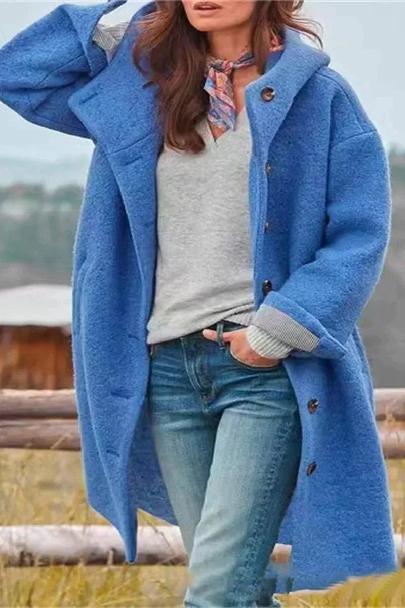 Manteau long en laine élégant - Maéva