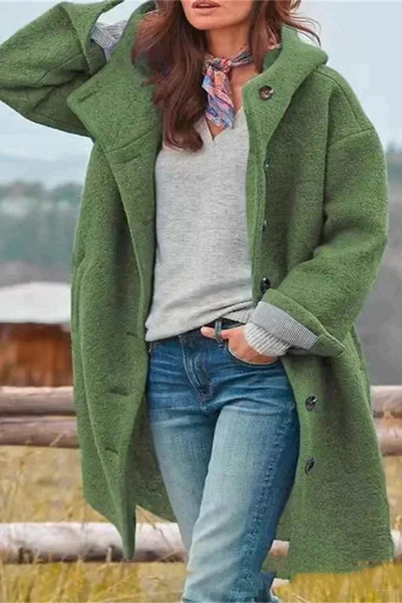 Manteau long en laine élégant - Maéva