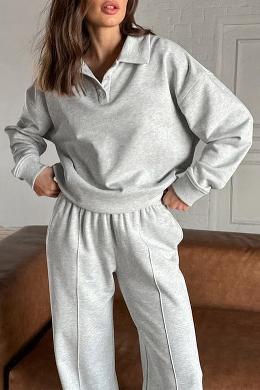 Mara - Ensemble décontracté avec poches et col rabattu pour femme
