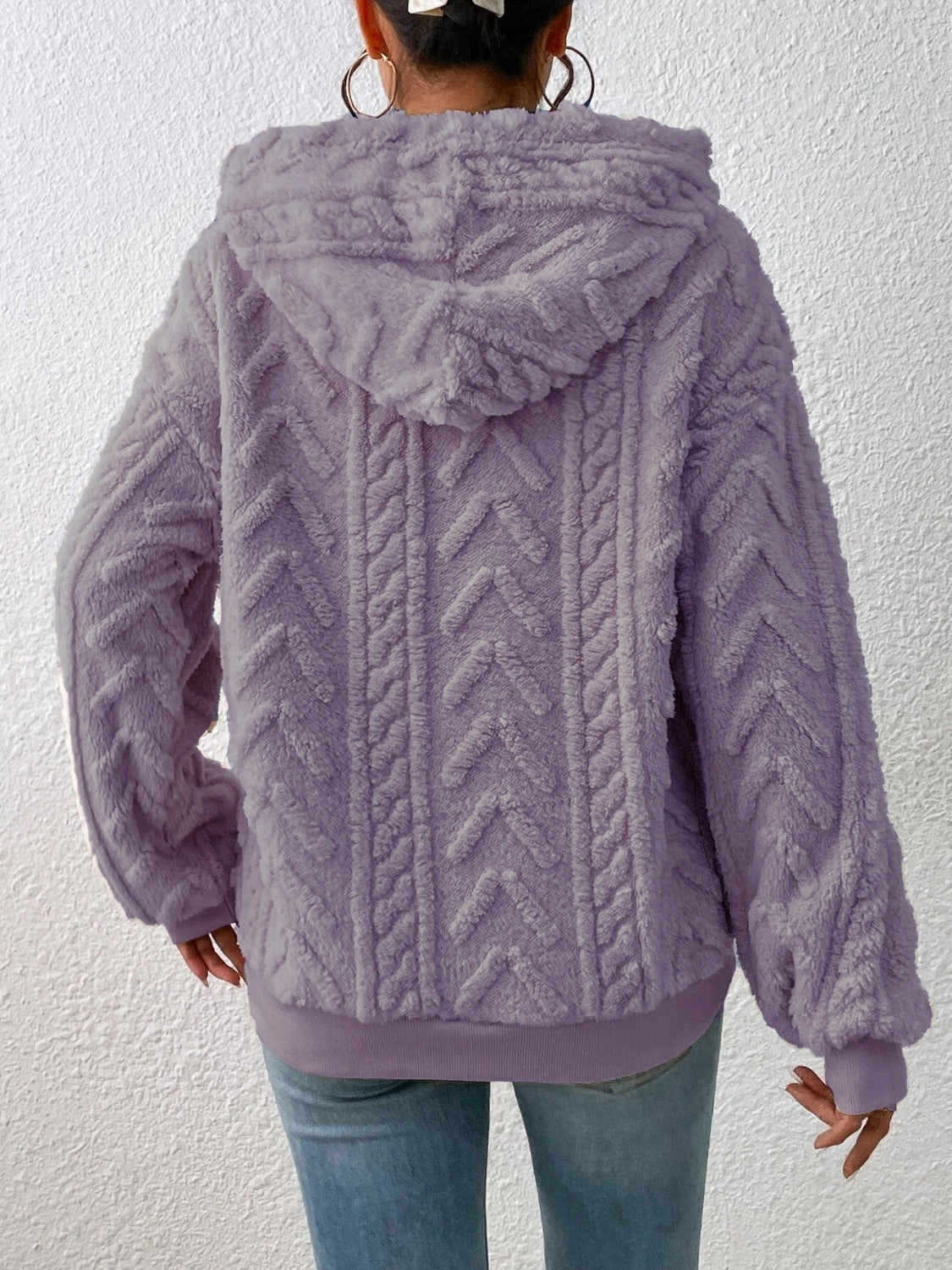 Aria - Sweat à capuche avec cordon de serrage et manches longues pour femme