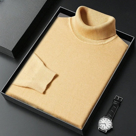 Pull à col roulé à la mode avec une coupe ajustée pour le temps froid