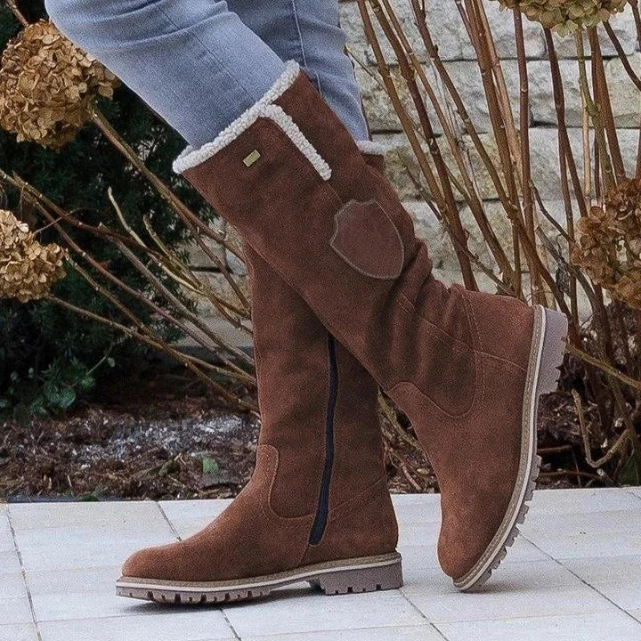 Bottes d'hiver mi-longues en daim - Helvisa