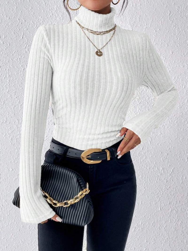 Pull col roulé chic et décontracté pour femme