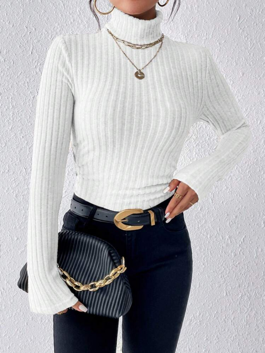 Pull col roulé chic et décontracté pour femme