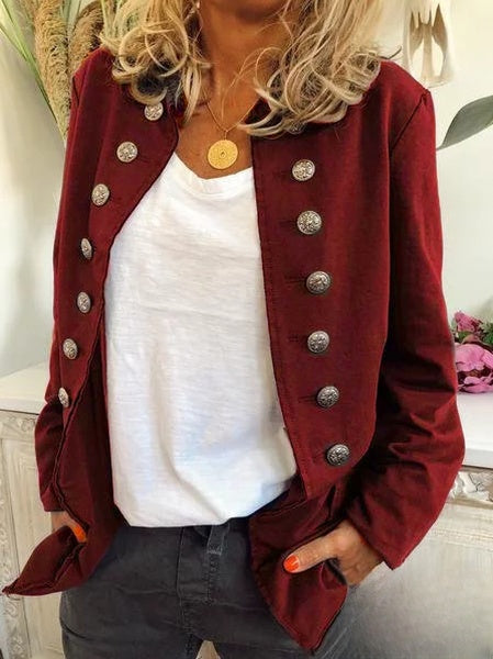 Veste élégante à manches longues et boutons