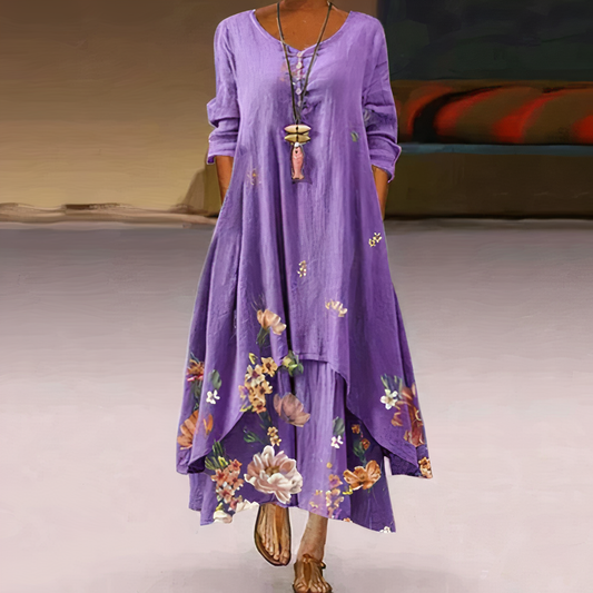 Lauren - Elégante Robe En Coton À La Mode