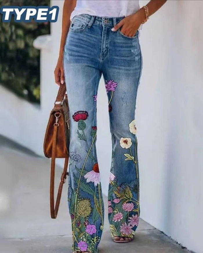 Nana - Jeans Ample à Fleurs