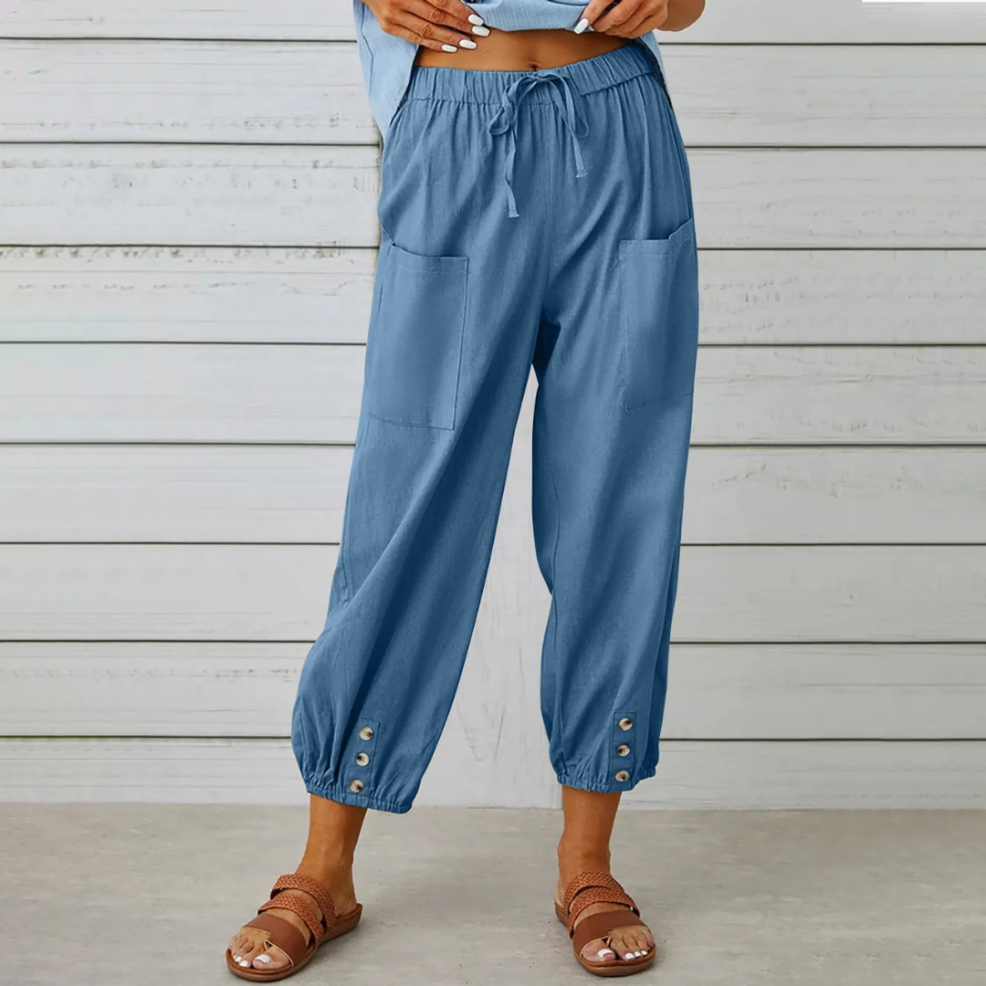 Kim - Pantalon élégant en lin pour femme
