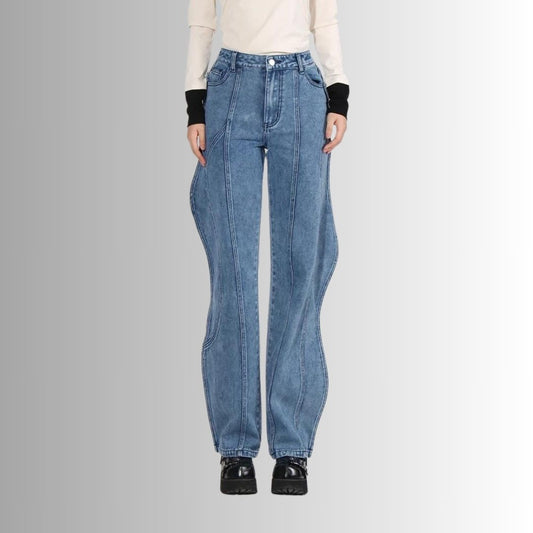 Jean taille haute streetwear - Hadrianna