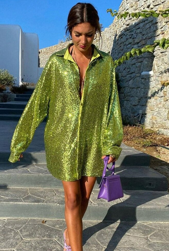 Julie - Blouse Oversize à Paillettes Stylée et Confortable pour l'Automne pour Femmes