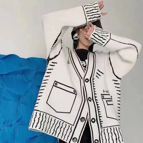 Cardigan ultra tendance à effet chauffant pour les temps froids