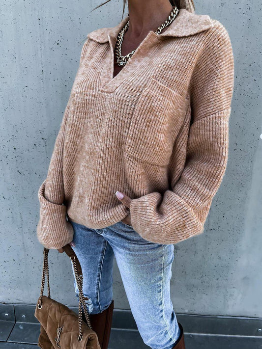 Rosa - Pull oversize tendance avec poches pour femme