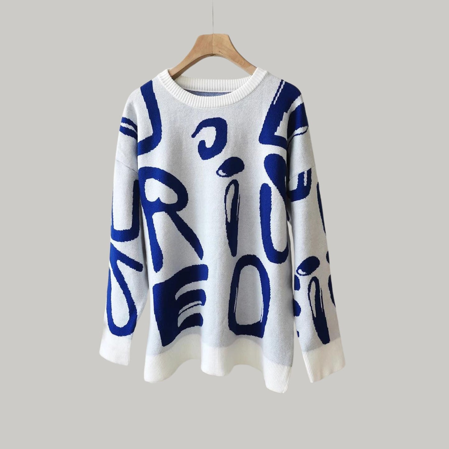 Bety - Pull ras du cou à l'imprimé graphique accrocheur