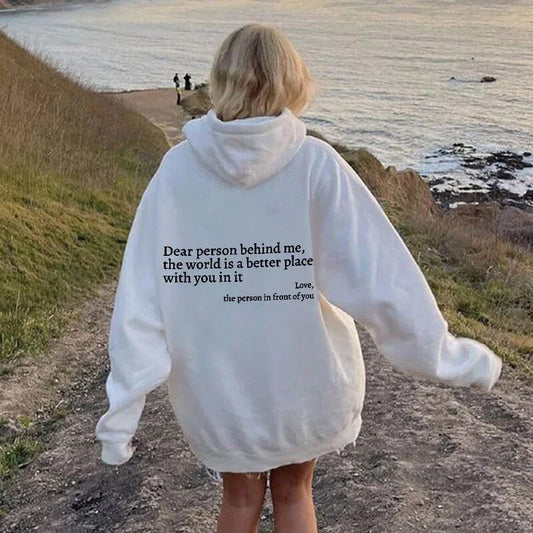 Jayne - Hoodie "Dear Person Behind Me" pour Femmes