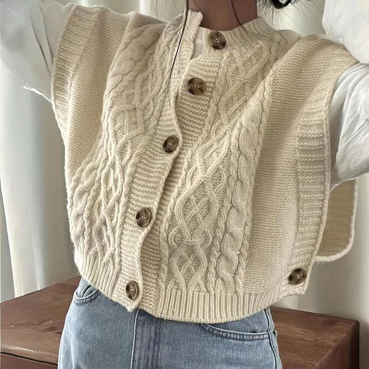 Cardigan original à motif tissé