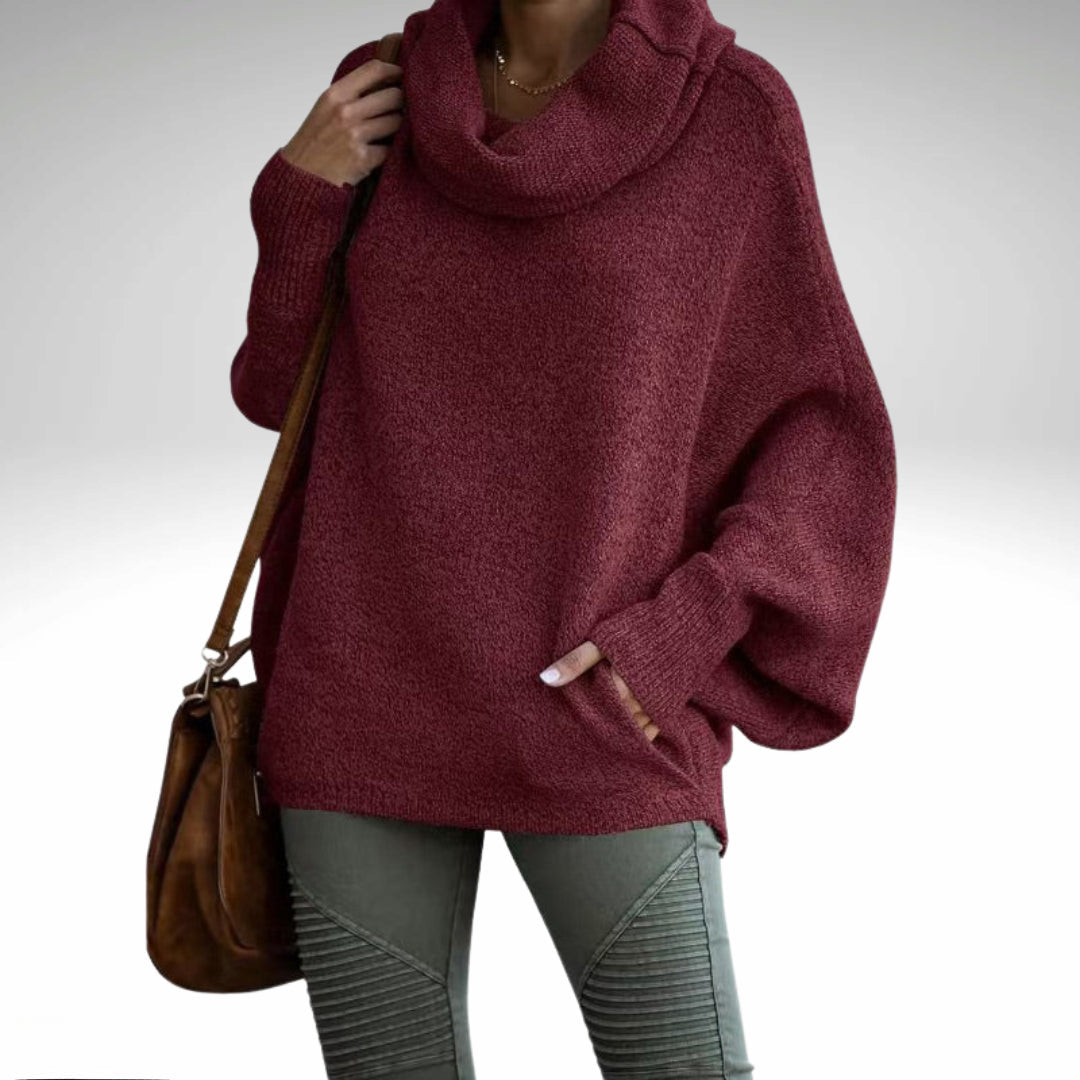 Evelyn - Col Roulé Oversize Chaud pour Femmes