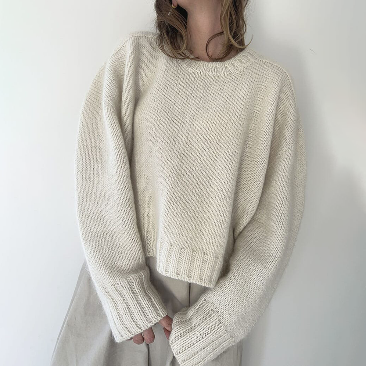Pull sophistiqué à col rond classique
