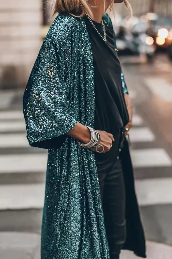 Amélie - Veste Avec Gilet À Paillettes Brillant