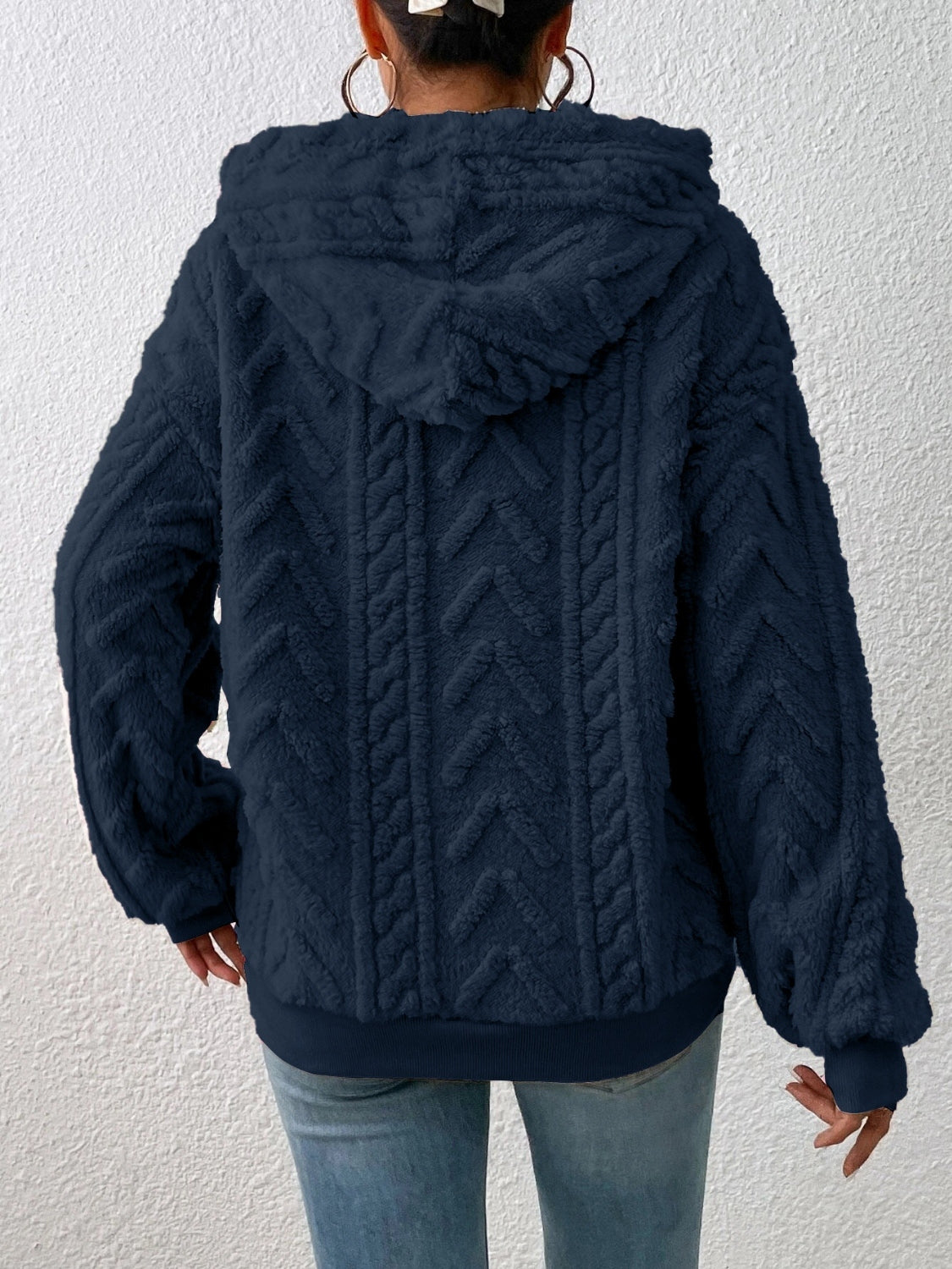 Aria - Sweat à capuche avec cordon de serrage et manches longues pour femme