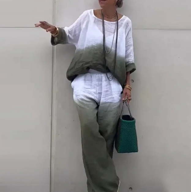 Rehaussez votre style avec l'ensemble en lin Maite pour femme !