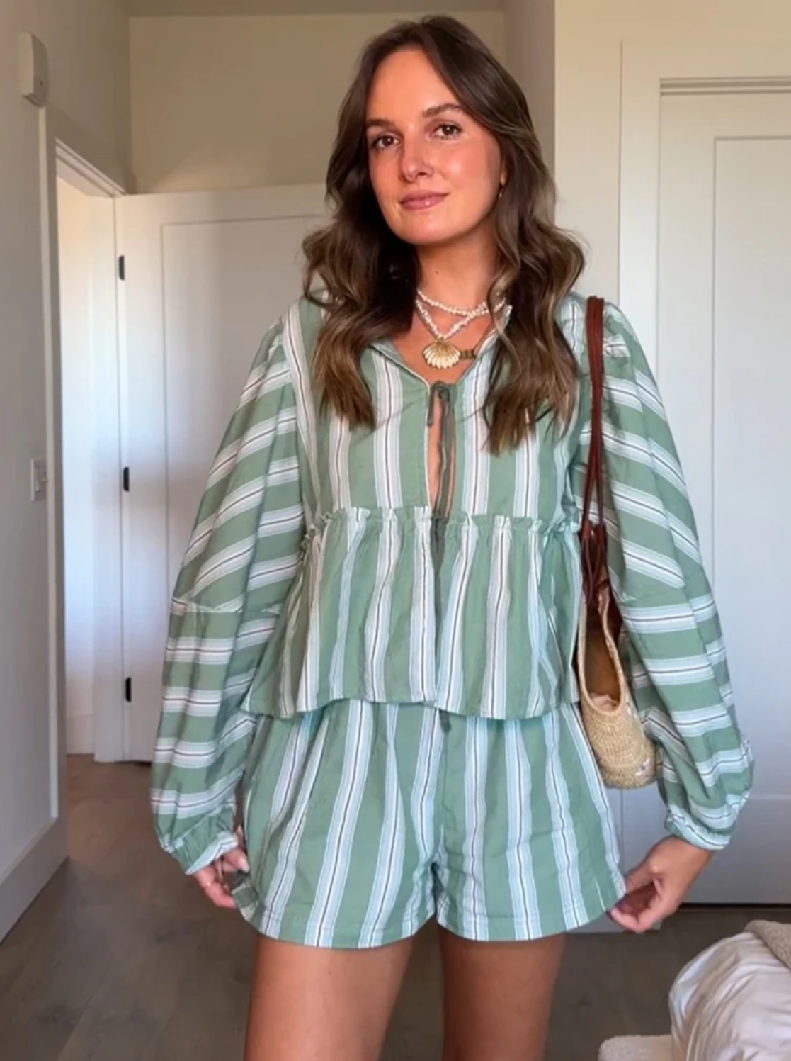 Helena - Chemisier et short à rayures
