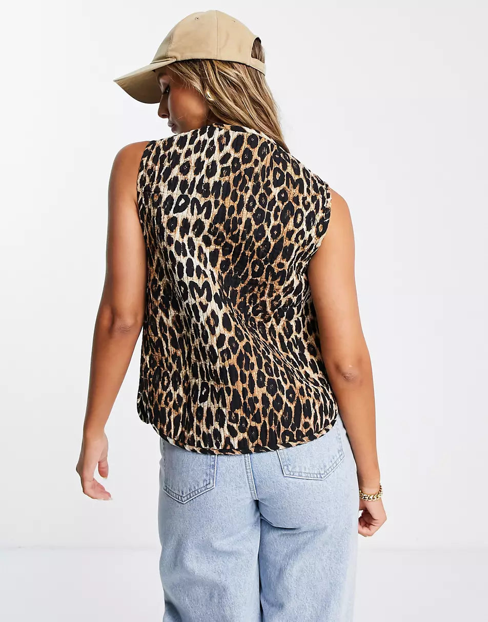 Gilet léopard élégant - Chantel