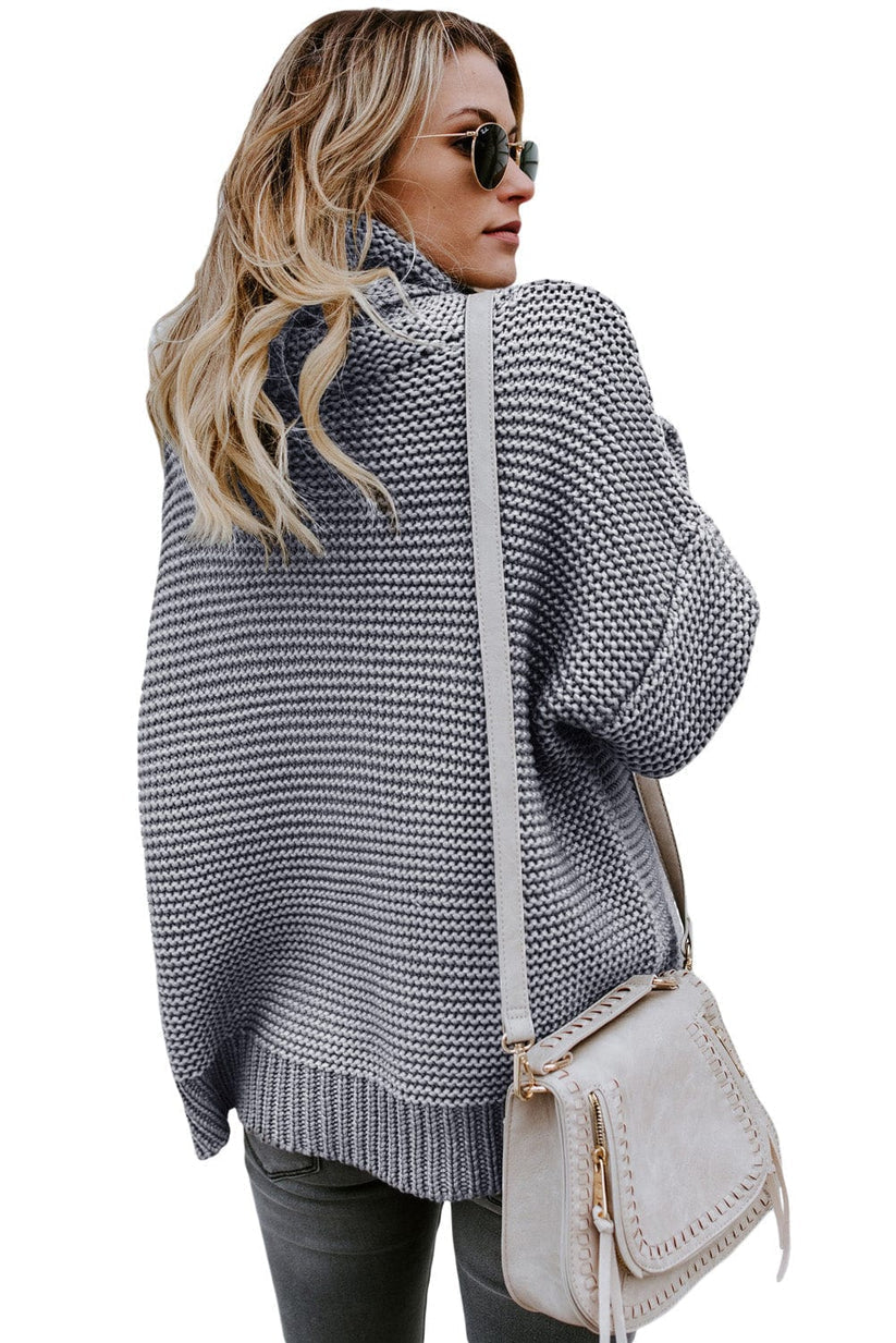 Pull oversize à manches longues et fentes latérales