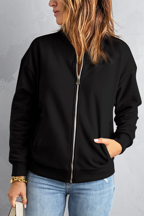 Veste élégante pour femme avec fermeture éclair et poches : votre compagnon fiable
