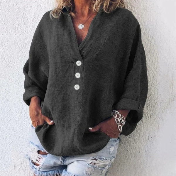 Evelyn - Blouse À Manches Longues Avec Poches
