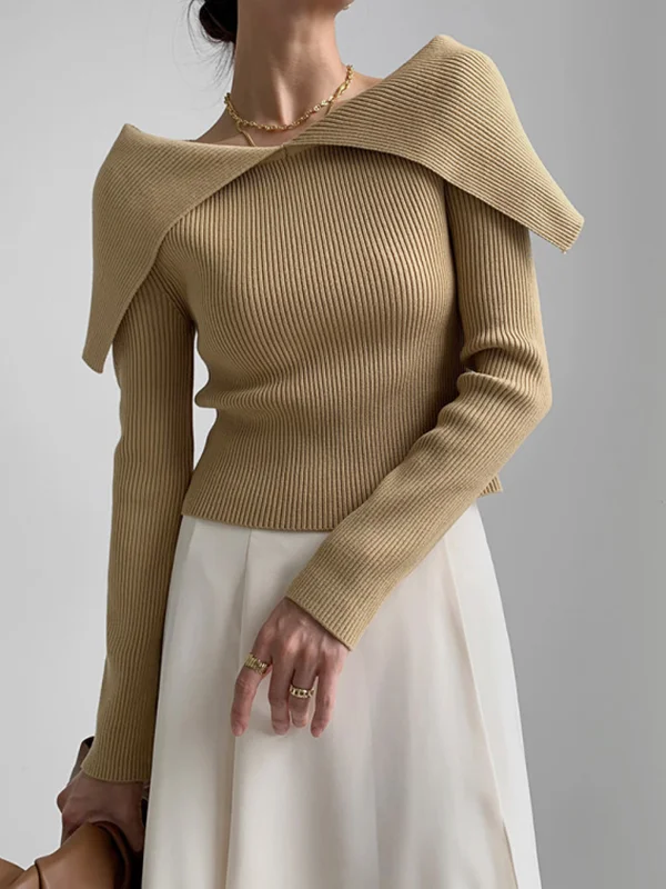Pull stylé avec effet épaules nues