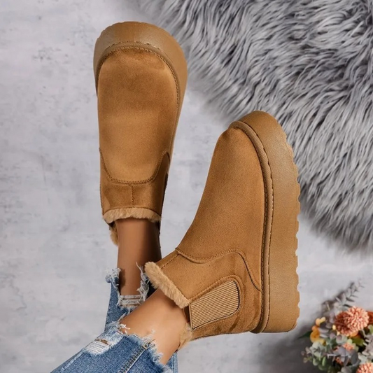 Tess - Bottes d'hiver confortablement rembourrées à bout rond