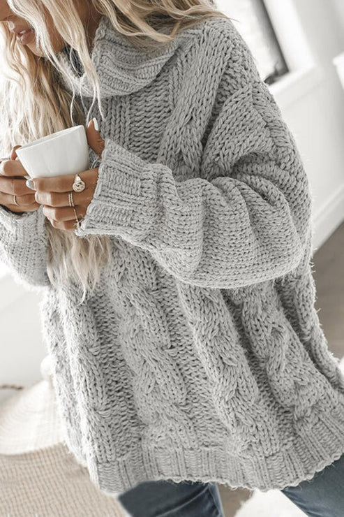 Pull douillet en grosse maille avec col montant