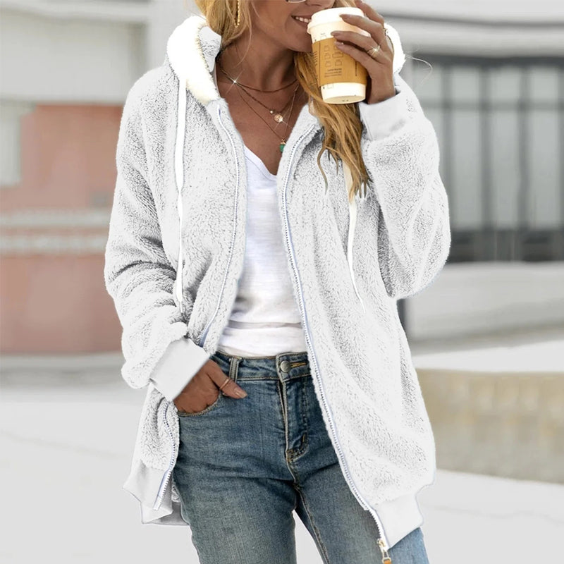 Veste zippée douce pour femmes