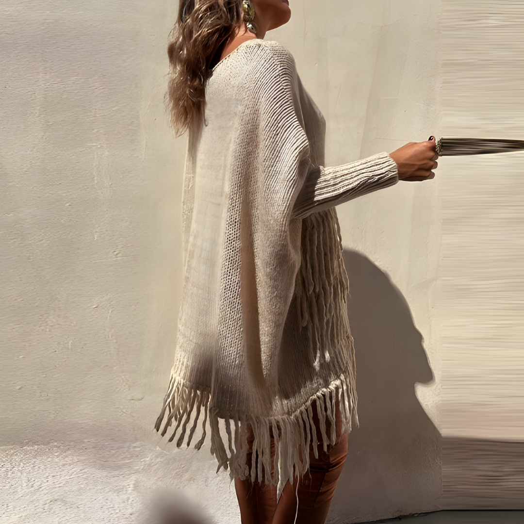 Fabienne - Pull à franges style bohème