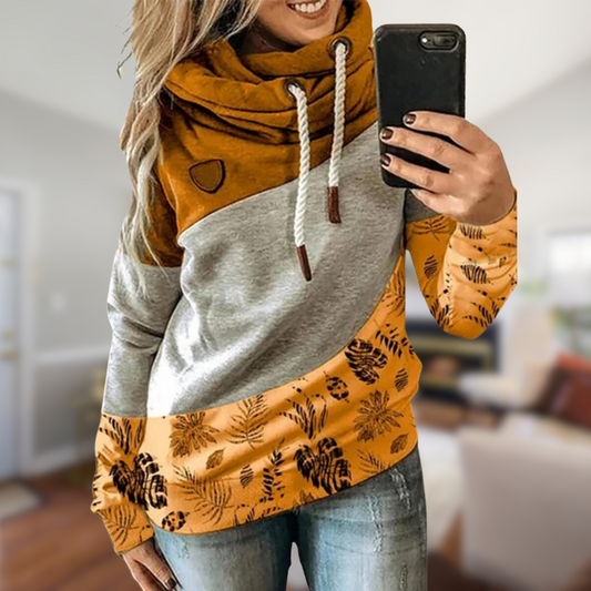Pull décontracté à capuche et manches longues