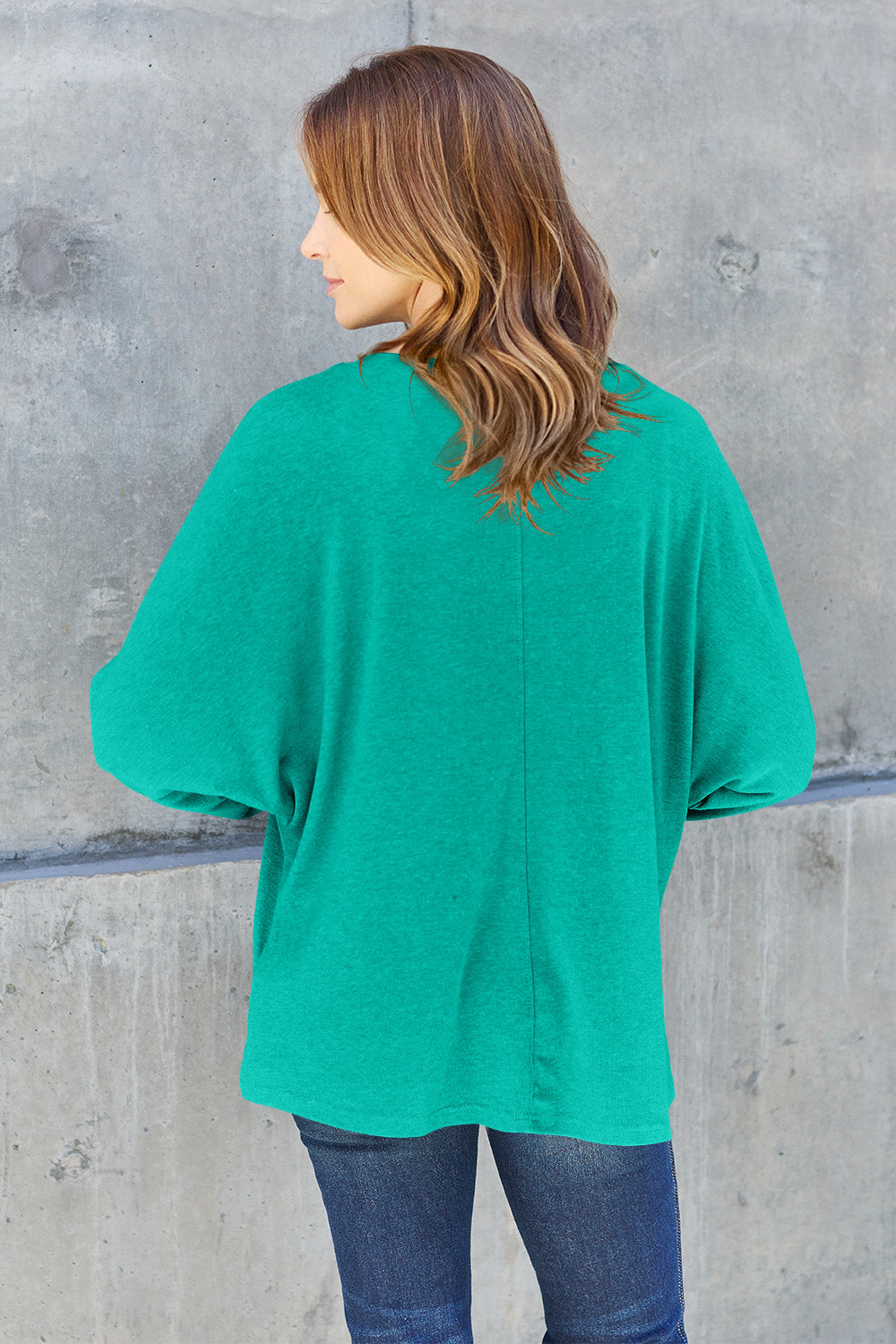 Riley - T-shirt à manches longues et col rond taille complète pour femme