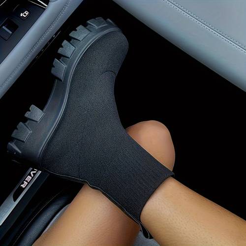 Louise - Bottes Chaussettes En Tricot