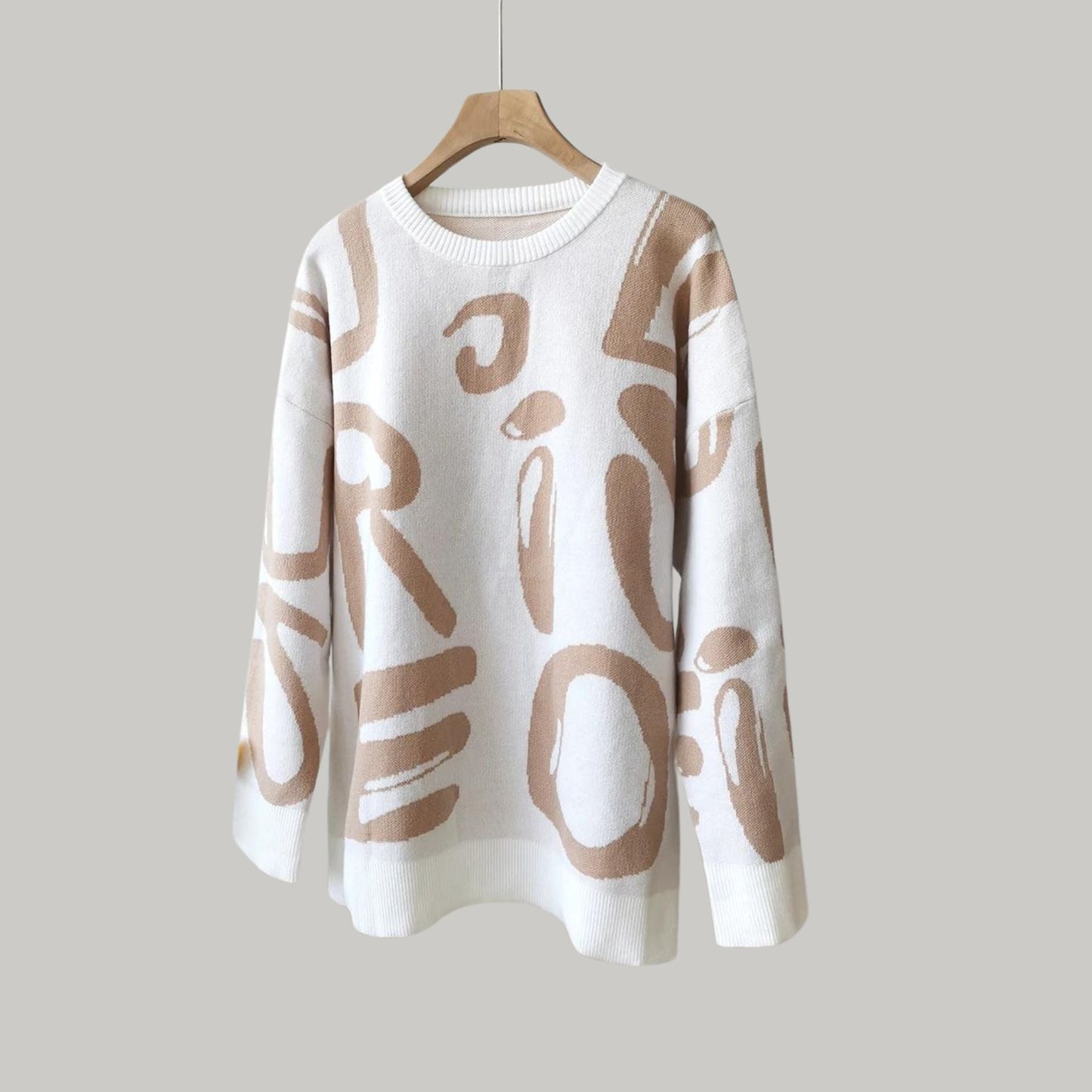 Bety - Pull ras du cou à l'imprimé graphique accrocheur