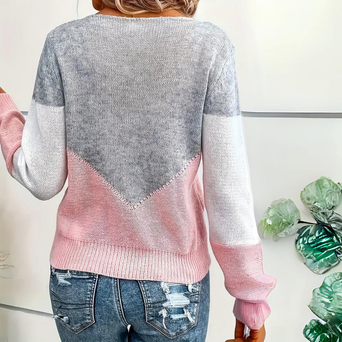 Pull élégant avec un motif expressif