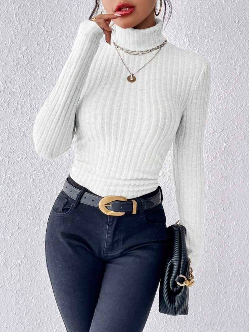 Pull col roulé chic et décontracté pour femme