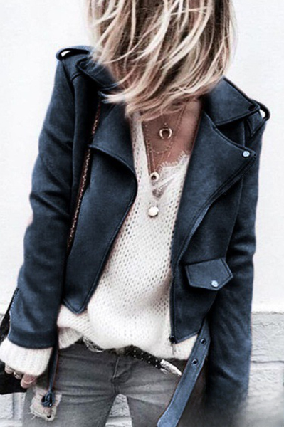 Veste décontractée élégante avec éléments patchwork