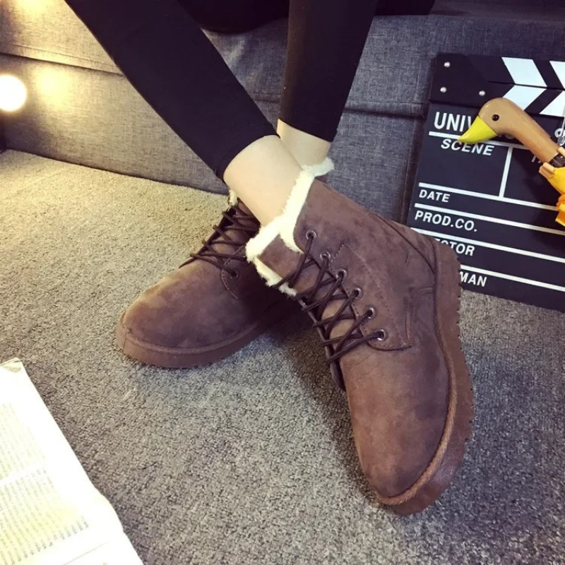 Margaux - Chaussures d'hiver hautes et souples en cuir pour femmes