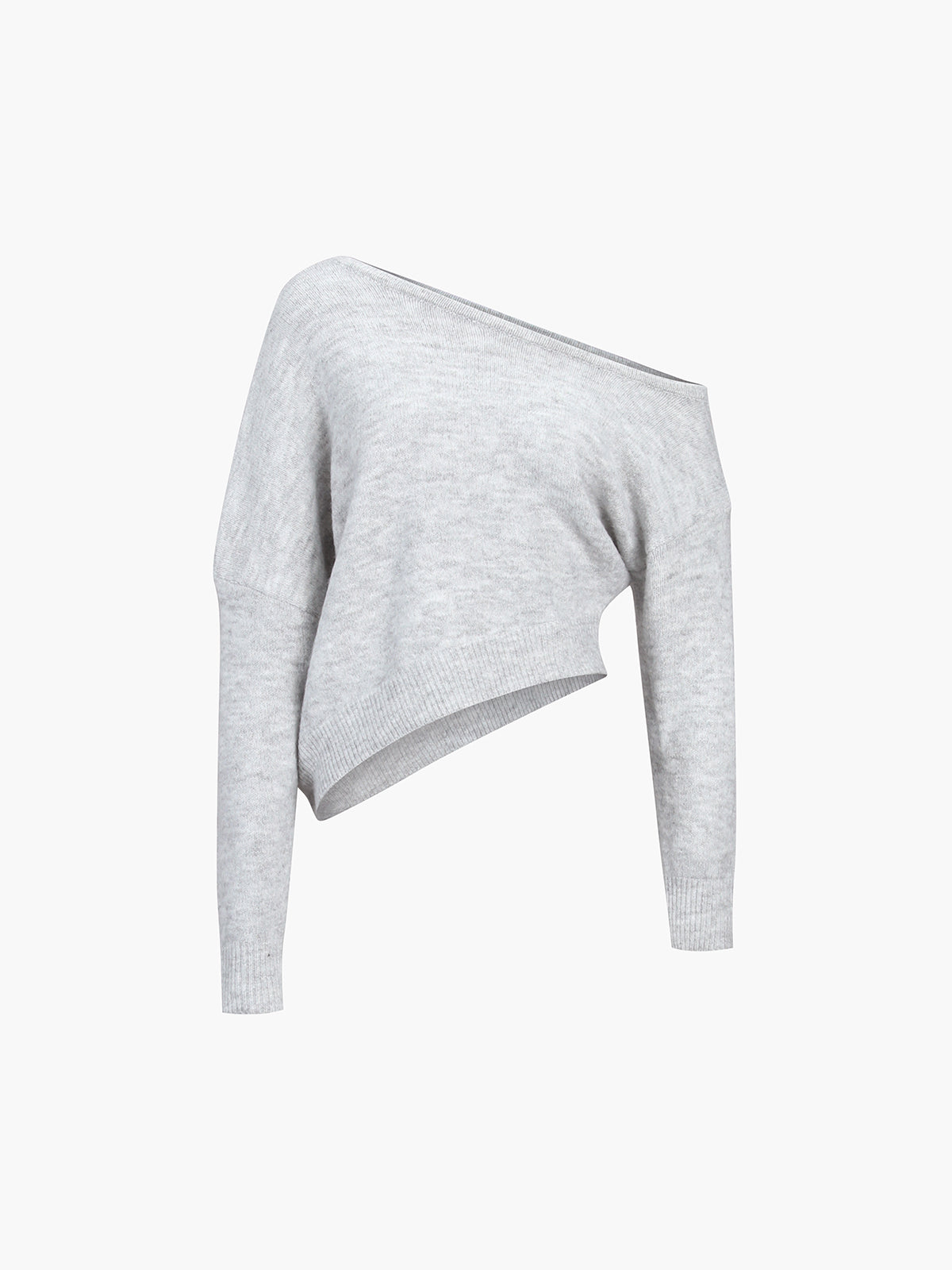 Pull Asymétrique à Épaule Dénudée - Tricot Élégant pour un Style Chic