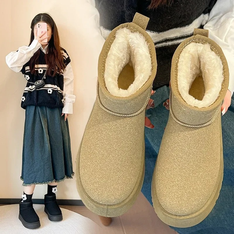 Élodie - Bottes d'hiver rembourrées à bout rond