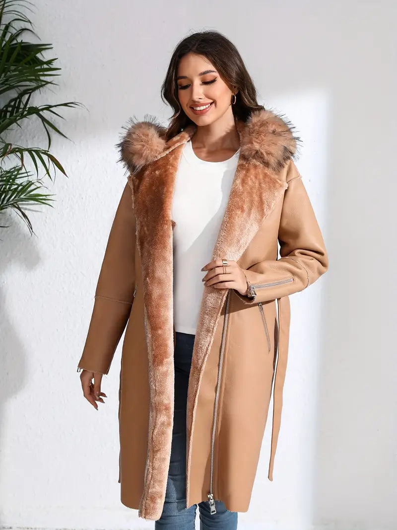 Manteau d'hiver en fourrure élégant - Verity