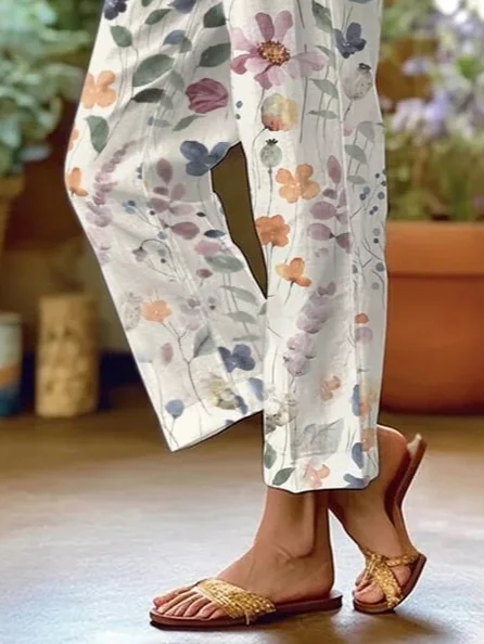 Laurel - Pantalon ample et décontracté à fleurs