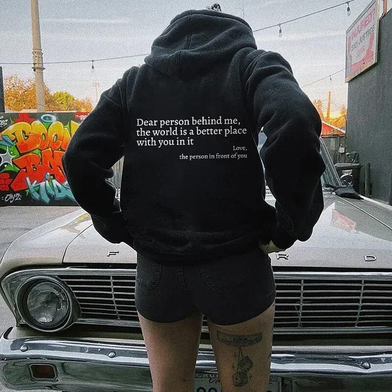 Jayne - Hoodie "Dear Person Behind Me" pour Femmes